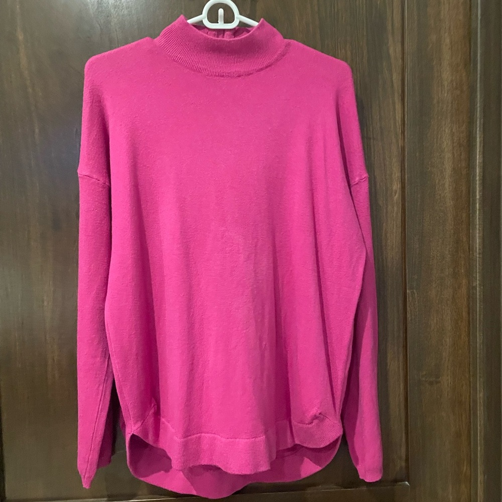 Helmut Lang mock turtle hi/lo sweater